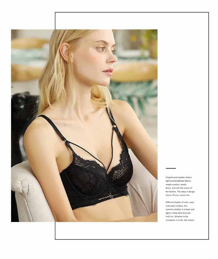 Women's lingerie set, ultra-thin sheer bra 20215 Demo 07