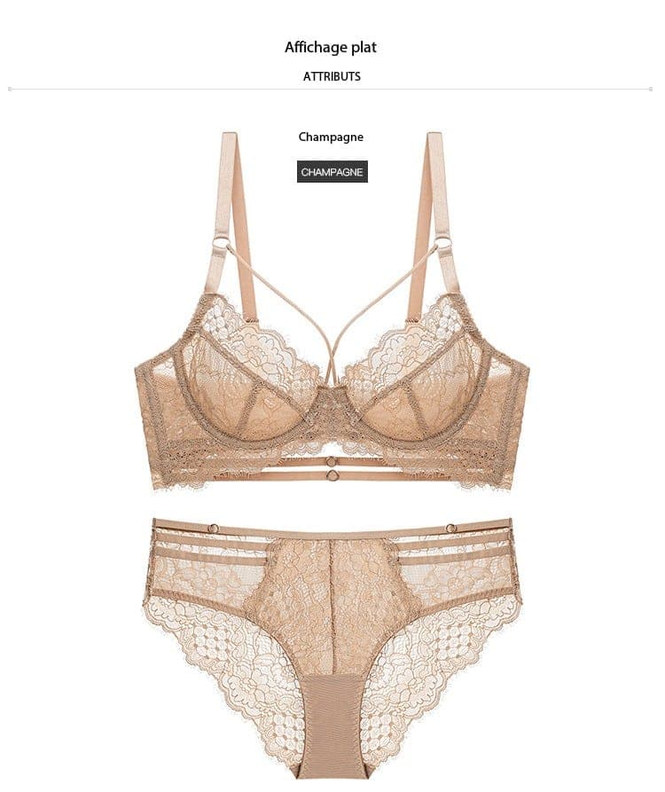 Women's lingerie set, ultra-thin sheer bra 20215 Demo 09