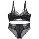 Ensemble sous-vêtements femmes, soutien-gorge transparent ultra-fin en dentelle 20215-4