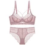 Ensemble sous-vêtements femmes, soutien-gorge transparent ultra-fin en dentelle 20215-6