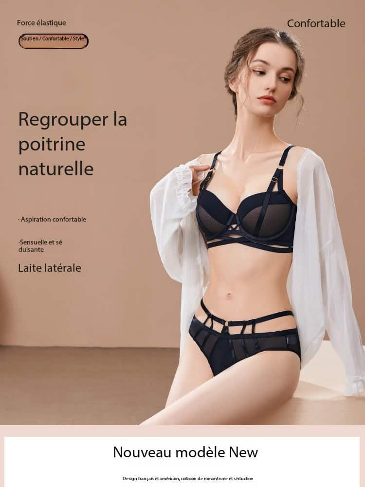 Ensemble soutien-gorge push-up, fin, à maintien latéral 9293. Demo01