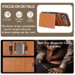 Cuir interchangeable en cuir de haute qualité pour portefeuille de téléphone portable.