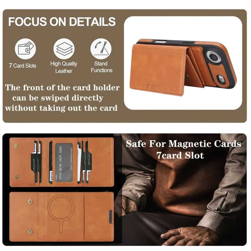 Cuir interchangeable en cuir de haute qualité pour portefeuille de téléphone portable.