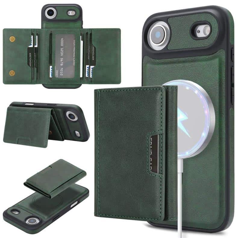 Iphone-17-case-with-card-holder-wallet-kku001green-set-demo