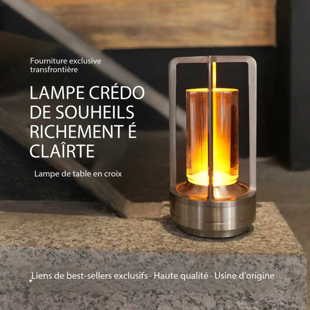 Lampe de table décorative tactile rechargeable 22786703950-06
