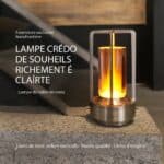 Lampe de table décorative tactile rechargeable 22786703950-06