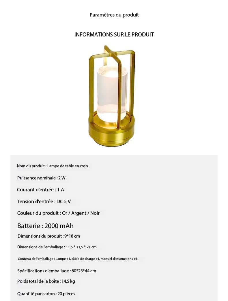 Lampe de table décorative tactile rechargeable 22786703950 Demo 02