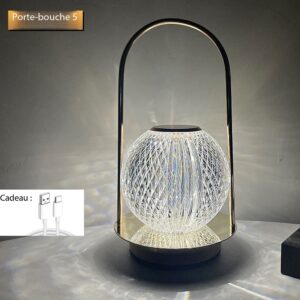 Lampe de table portable en métal, design créatif Portatif n° 5 -1