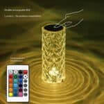 Lampe décorative LED rose cristal, rechargeable 20220307