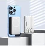 Batterie portable pour smartphone, chargeur sans fil compatible, autonomie prolongée, technologie innovante.