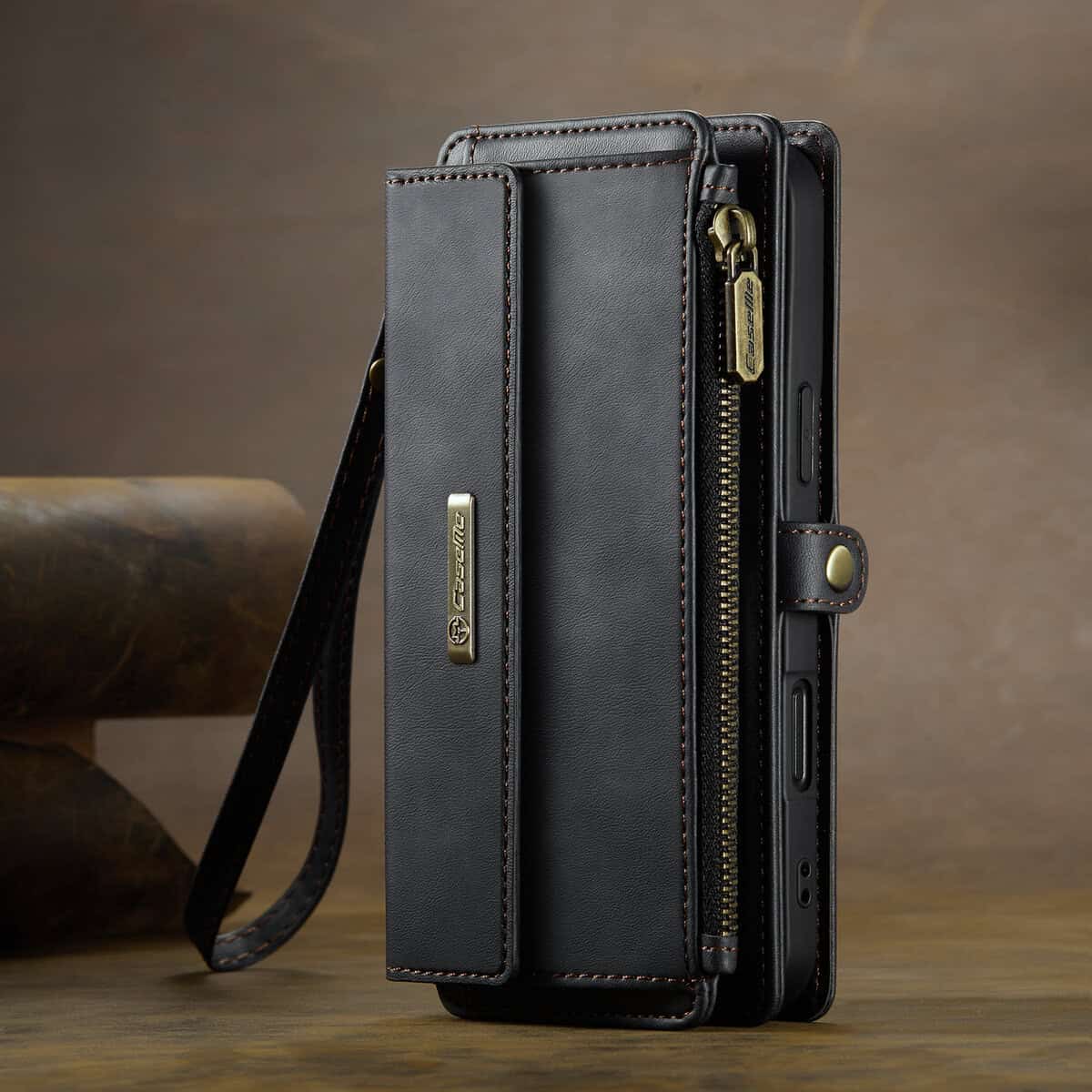 Phone-case-Iphone17-S25ultra-card-slot-multi-function-zipper-bag.-YUJ-003-demo-black