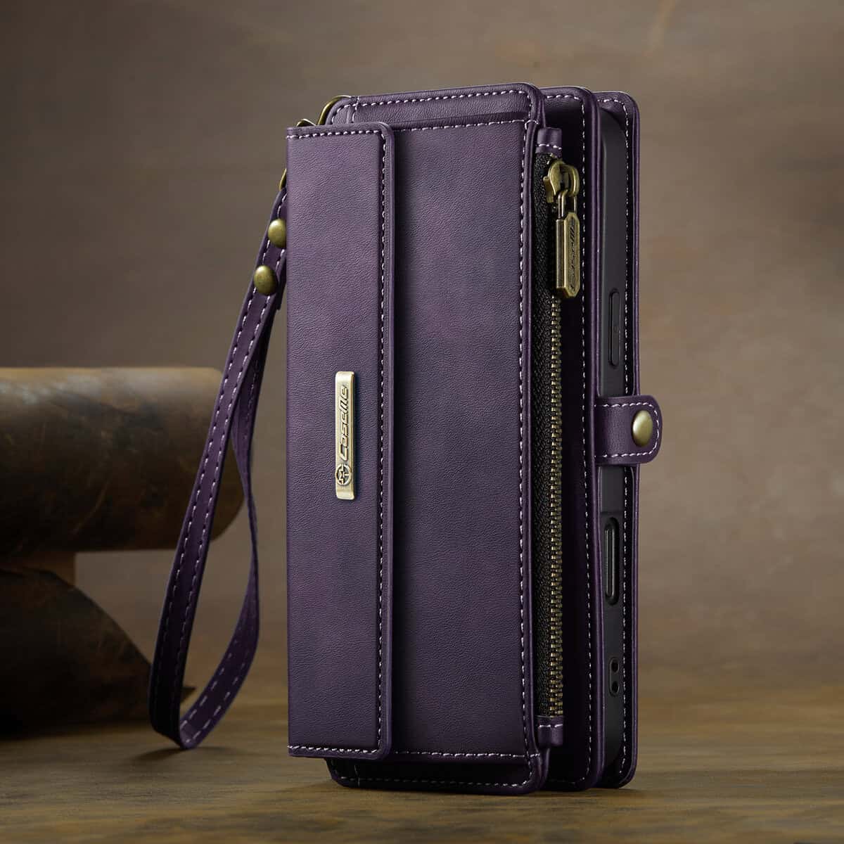 Phone-case-Iphone17-S25ultra-card-slot-multi-function-zipper-bag.-YUJ-003-demo-purple