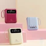 Chargeur portable design, portable power bank, charge rapide, élégance, accessoires tech, chargeur USB-C, Wenka.