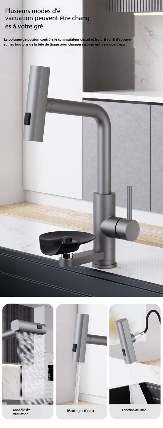 Robinet de cuisine Raindry en acier inoxydable 304 S3149-5 demo 09