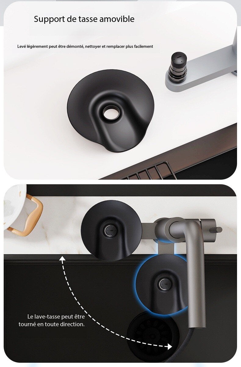 Robinet de cuisine, purificateur d'eau, lave-tasses S3049-J demo 05