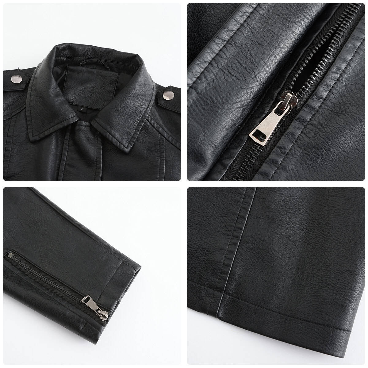 Manteau mi-long en cuir avec ceinture 6652 Demo 28