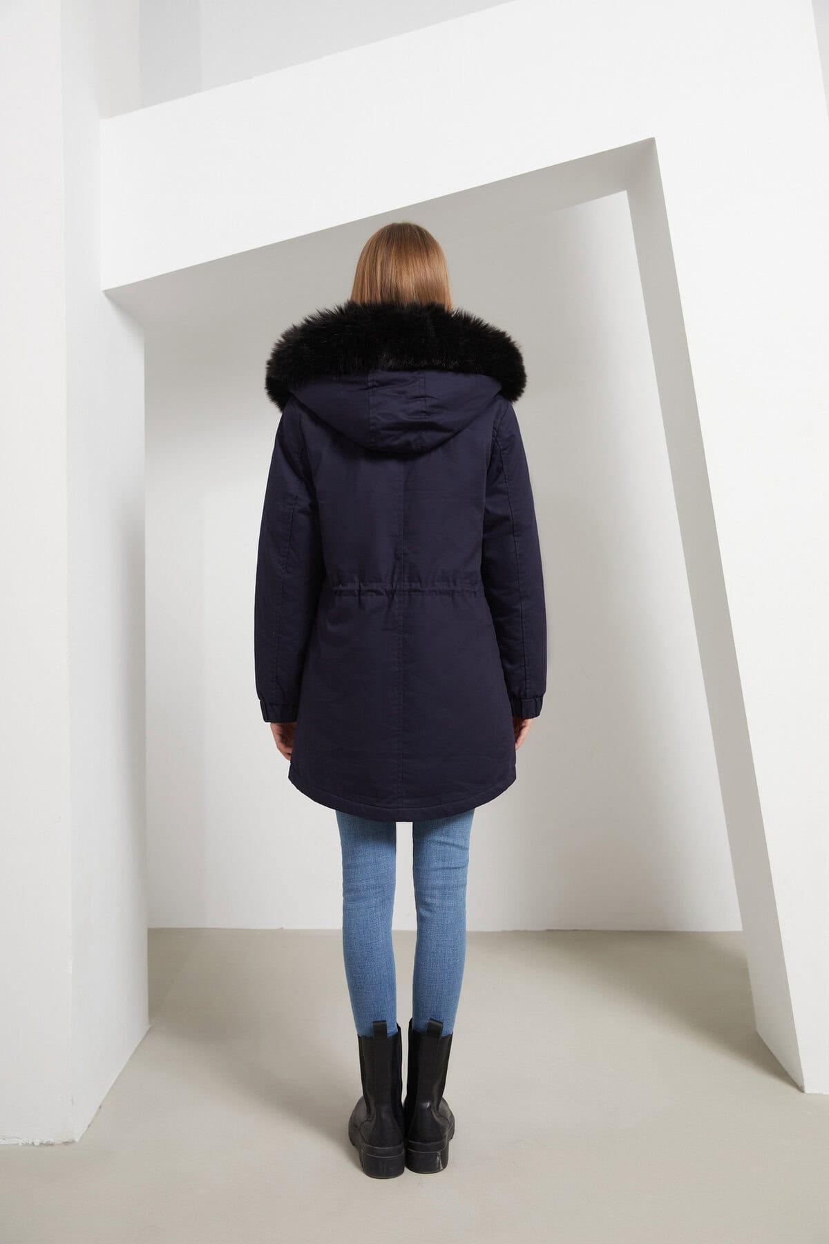 Parka femme automne hiver, doublé polaire, capuche D400 Demo 03