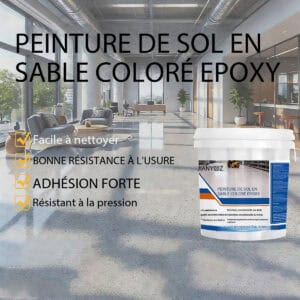 Revêtement sol en ciment époxy coloré autonivelant HYBL-HYCS-01