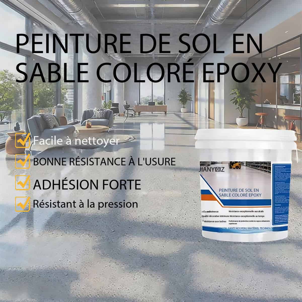 Revêtement sol en ciment époxy coloré autonivelant HYBL-HYCS-01 Revêtement sol en ciment époxy coloré autonivelant HYBL-HYCS-01