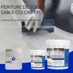 Revêtement sol en ciment époxy coloré autonivelant HYBL-HYCS