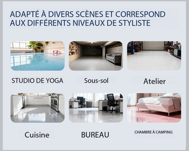 Revêtement sol en ciment époxy coloré autonivelant HYBL-HYCS Demo 06