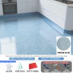 Revêtement sol en ciment époxy coloré autonivelant HYBL-HYCS_RÊVE BLEU
