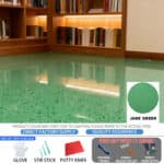 Revêtement sol en ciment époxy coloré autonivelant HYBL-HYCS_VERT JADE