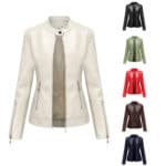 Veste en cuir femme. Veste nouvelle tendance femme F258-02