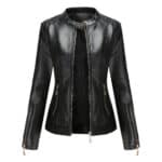 Veste en cuir femme. Veste nouvelle tendance femme F258-04