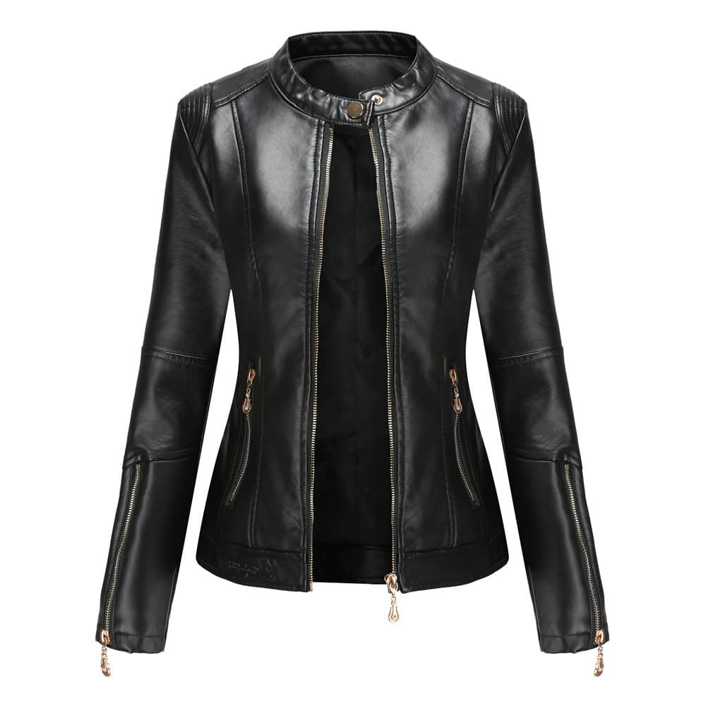 Veste en cuir femme. Veste nouvelle tendance femme F258-04
