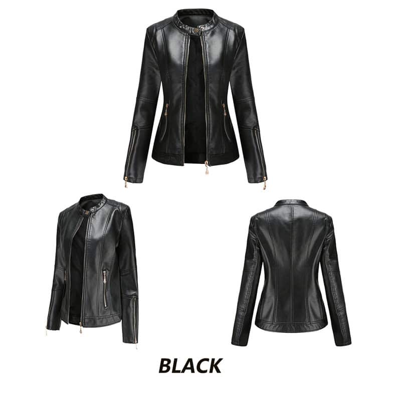 Veste en cuir femme. Veste nouvelle tendance femme F258 Demo 010