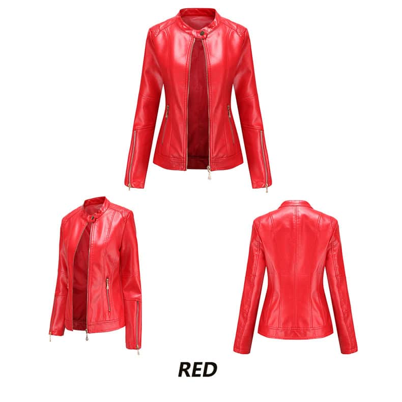 Veste en cuir femme. Veste nouvelle tendance femme F258 Demo 013