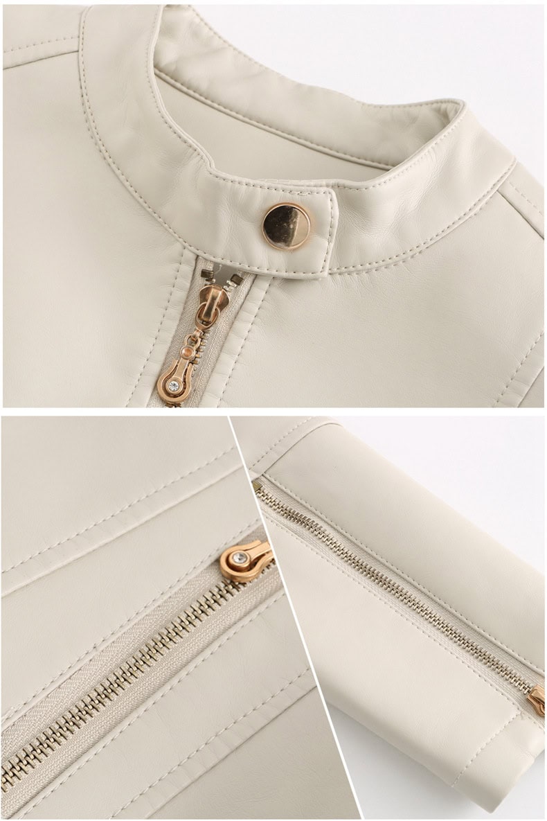 Veste en cuir femme. Veste nouvelle tendance femme F258 Demo 014