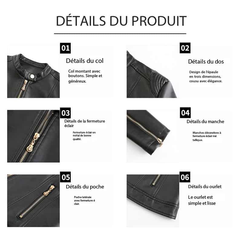 Veste en cuir femme. Veste nouvelle tendance femme F258 Demo 07