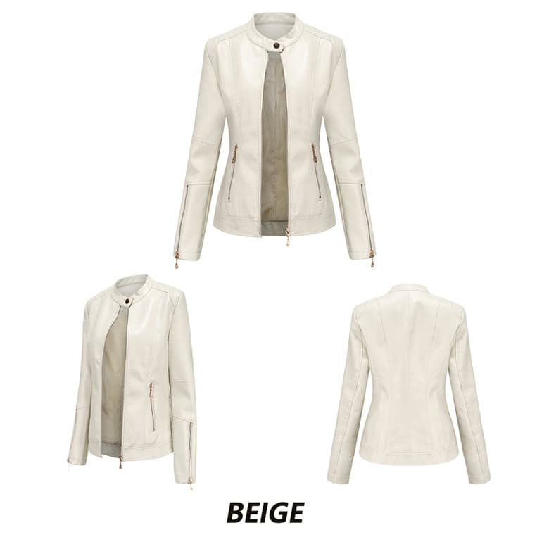 Veste en cuir femme. Veste nouvelle tendance femme F258 Demo 09