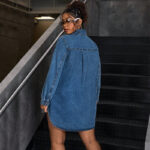 Chemise en jean femme. Chemise robe en jean à col 218810 Demo 02