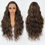 Lace wig en fibre bio haute temperature, ondulé, couleur piano LMM-204&6TT6H27-001