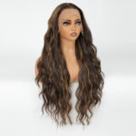 Lace wig en fibre bio haute temperature, ondulé, couleur piano LMM-204&6TT6H27-002