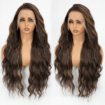 Lace wig en fibre bio haute temperature, ondulé, couleur piano LMM-204&6TT6H27