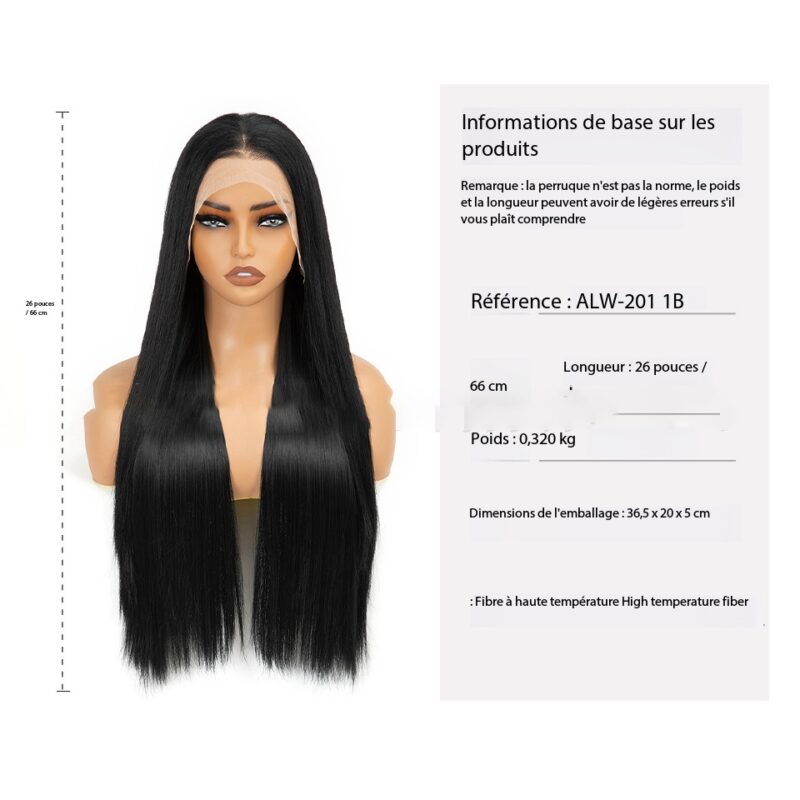 Lace wig en fibre bio synthétique hyper protéiné 134 ALW-201&1B-Demo 01
