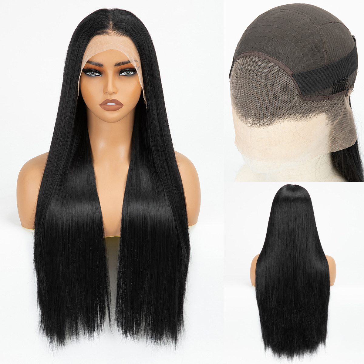 Lace wig made of high-protein biosynthetic fiber, 134 ALW-201&1B