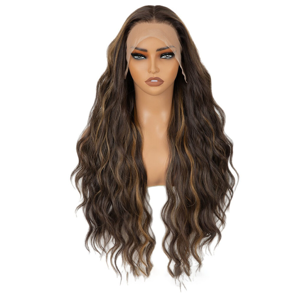 high temperature fiber lace wig with piano waves - 204&6TT6H27-003