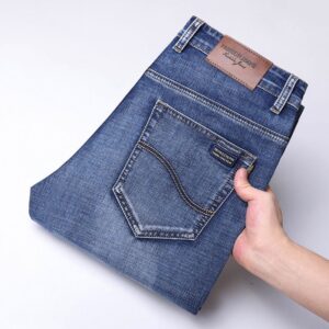 Pantalon en denim stretch homme à coupe droite 02-04