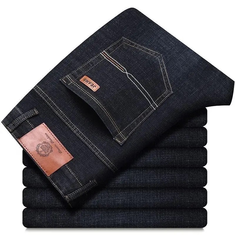 Pantalon jean denim extensible homme 816-6329 Noir haut de gamme