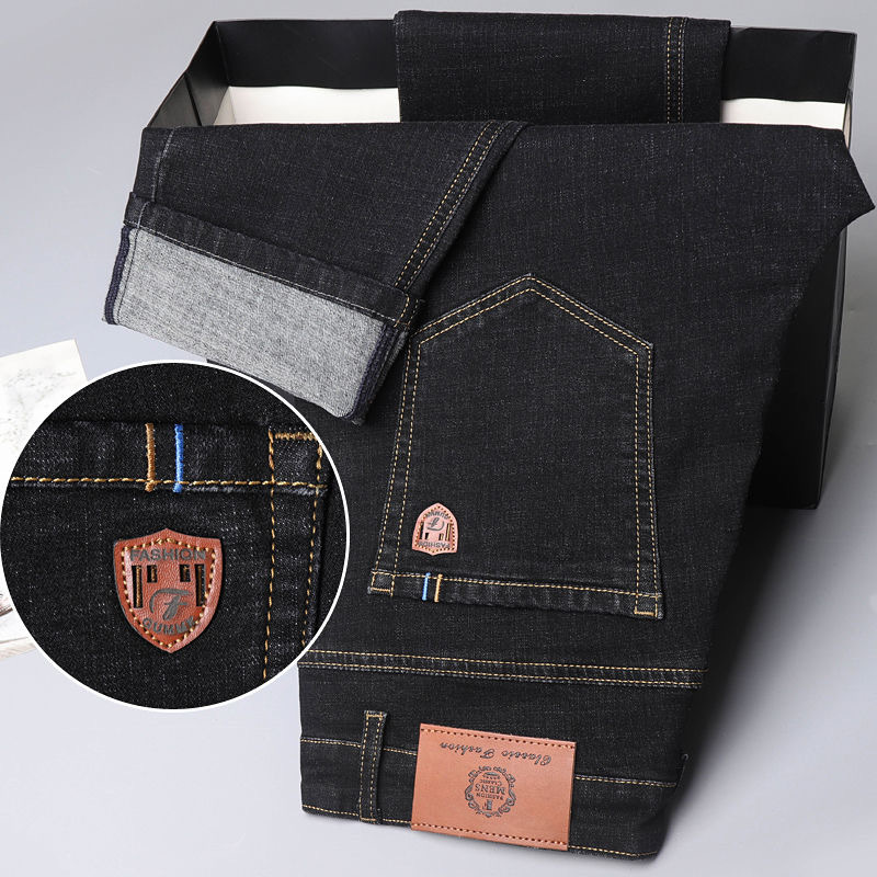 Pantalon jean denim extensible homme 816-982 Noir haut de gamme