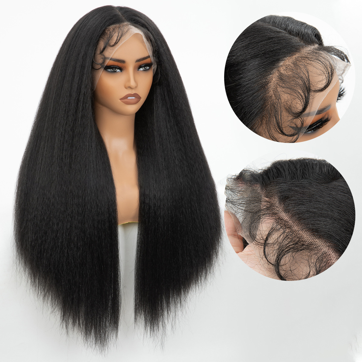 High-protein organic silk fiber Afro-style wig ALW-001