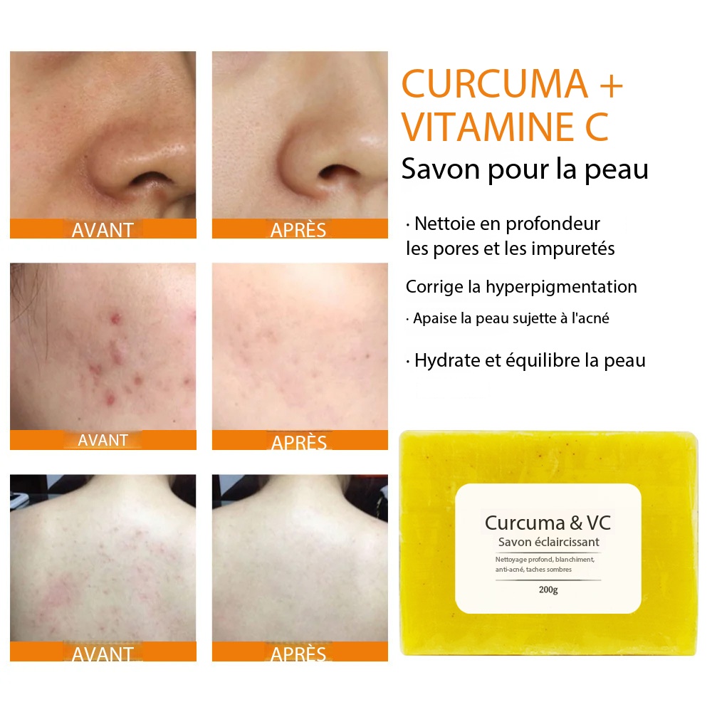 Turmeric soap, brightens the complexion, glow effect BC002 Demo 07
