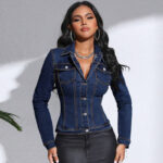 Veste en jean femme, à manches longues 218619 Demo 011