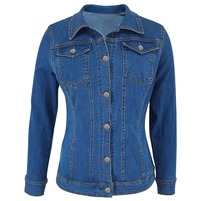 Women's Long-Sleeve Denim Jacket 218619 Demo 016