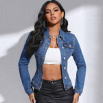 Veste en jean femme, à manches longues 218619 Demo 02